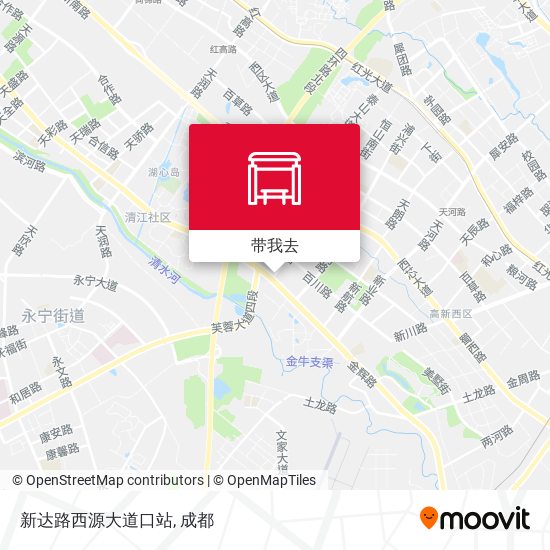 新达路西源大道口站地图
