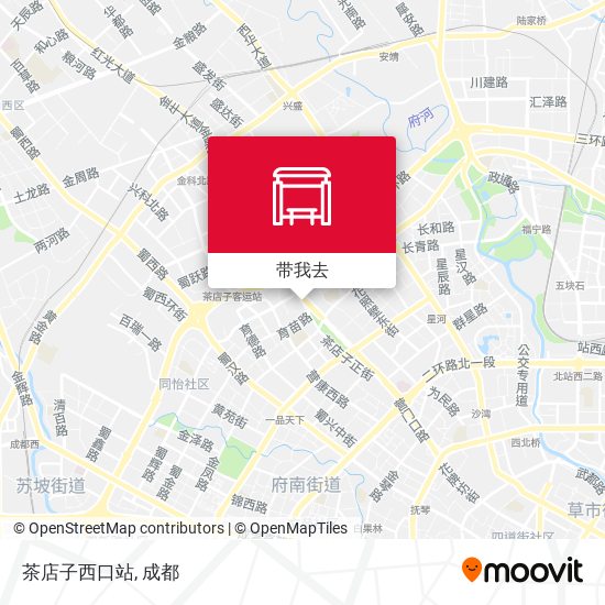 茶店子西口站地图