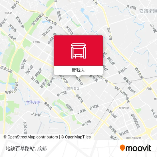 地铁百草路站地图