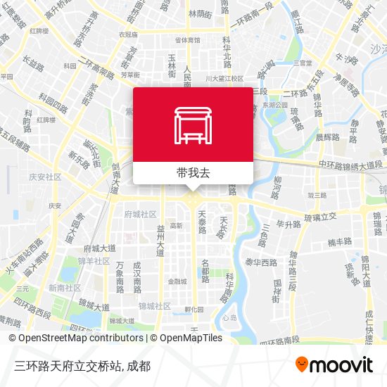 三环路天府立交桥站地图