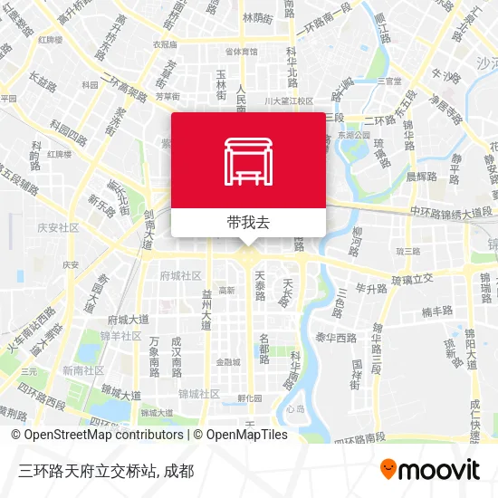三环路天府立交桥站地图