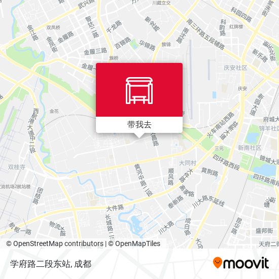 学府路二段东站地图