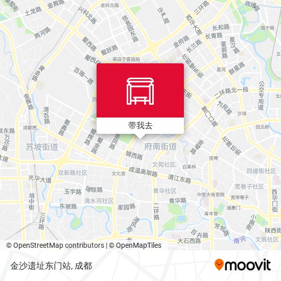 金沙遗址东门站地图