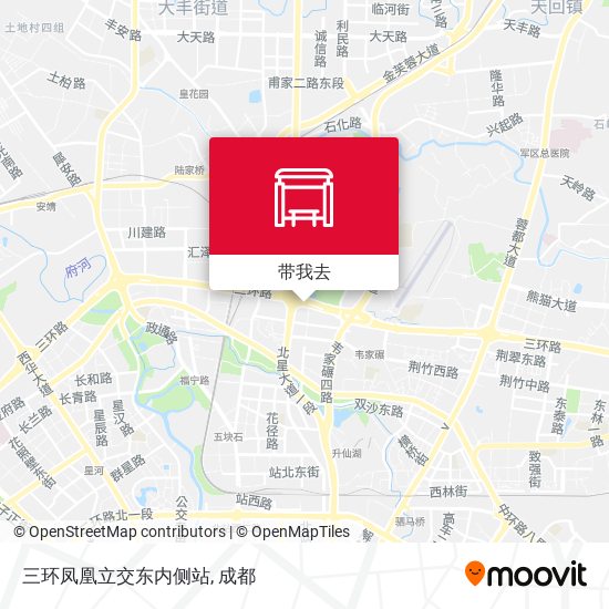 三环凤凰立交东内侧站地图