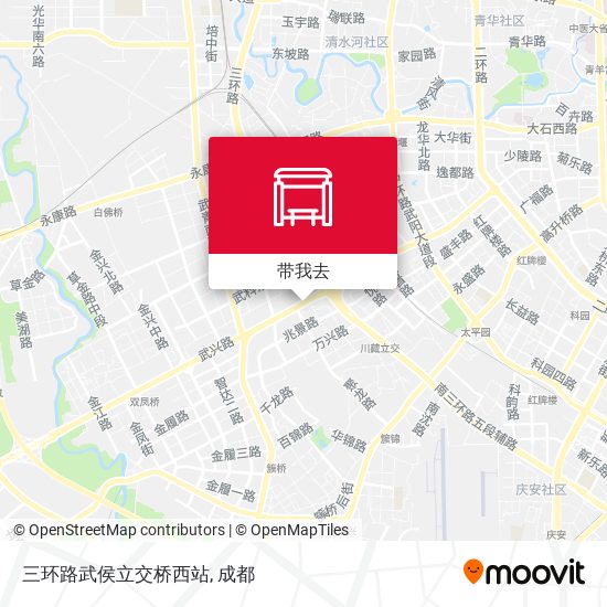 三环路武侯立交桥西站地图