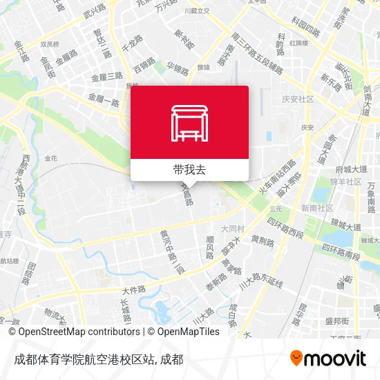成都体育学院航空港校区站地图
