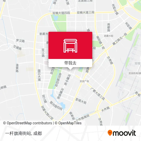 一杆旗南街站地图