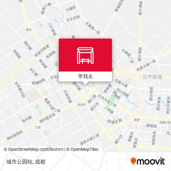 城市公园站地图