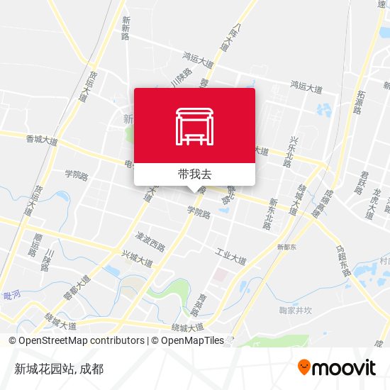 新城花园站地图