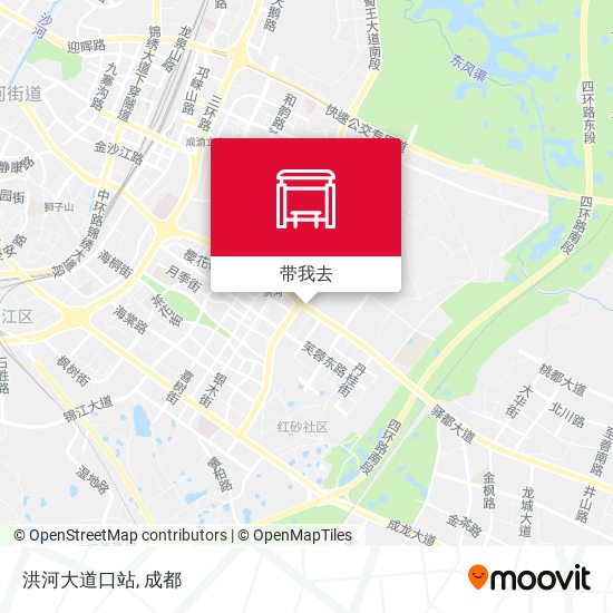 洪河大道口站地图