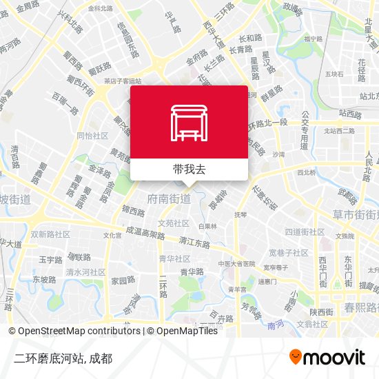 二环磨底河站地图