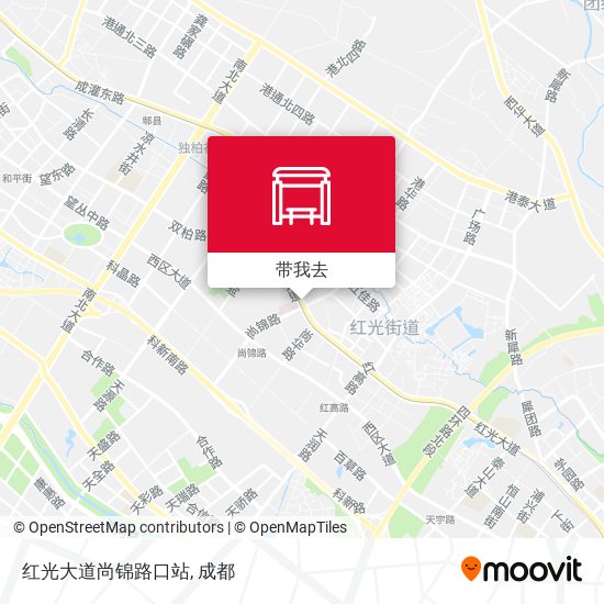 红光大道尚锦路口站地图