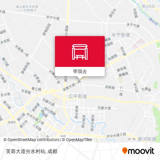 芙蓉大道分水村站地图