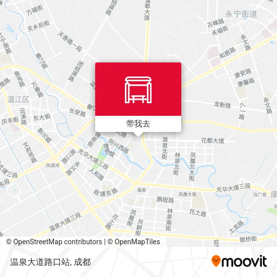 温泉大道路口站地图