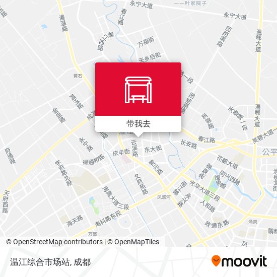 温江综合市场站地图