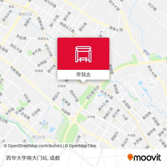 西华大学南大门站地图