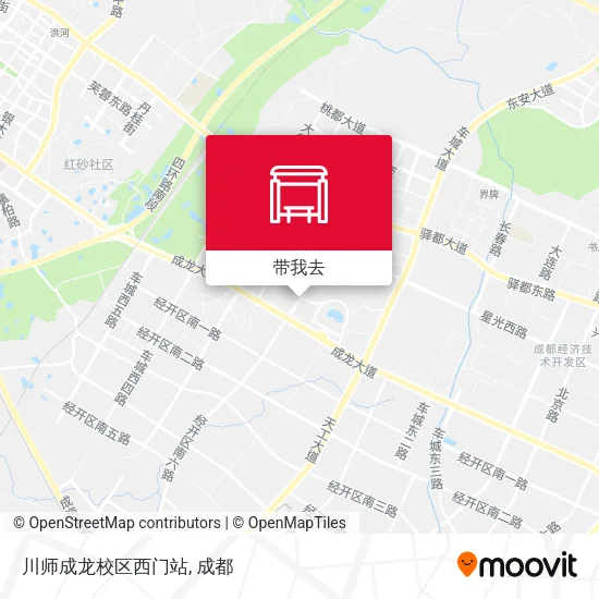 川师成龙校区西门站地图