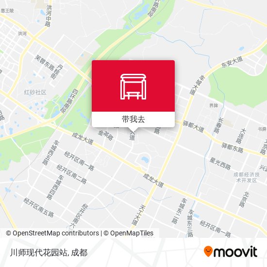 川师现代花园站地图