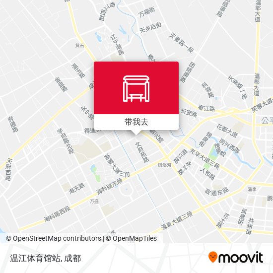 温江体育馆站地图