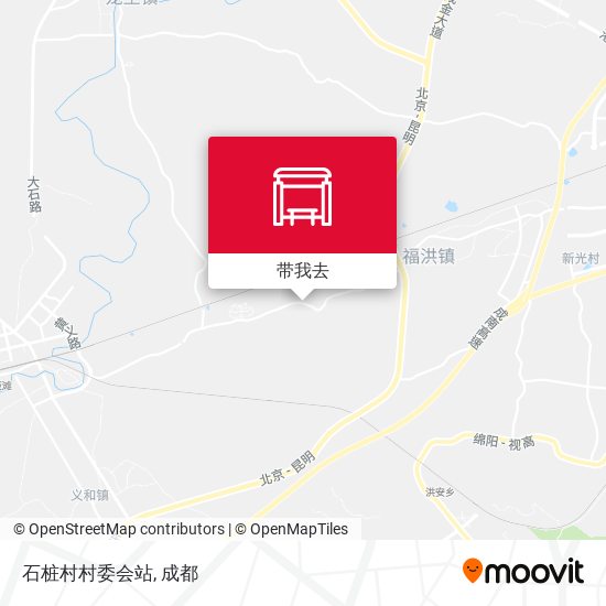 石桩村村委会站地图