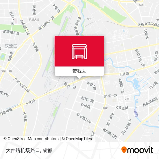 大件路机场路口地图