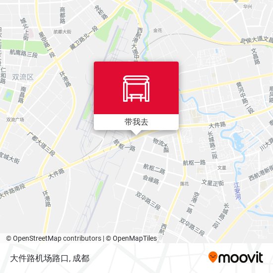 大件路机场路口地图