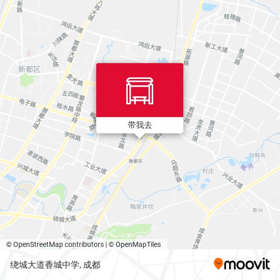 绕城大道香城中学地图