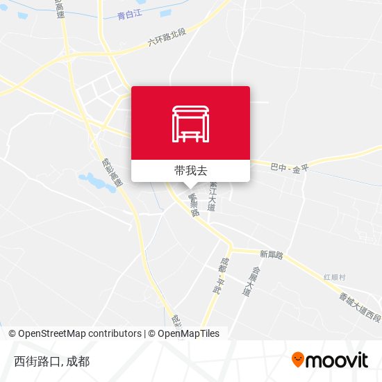西街路口地图