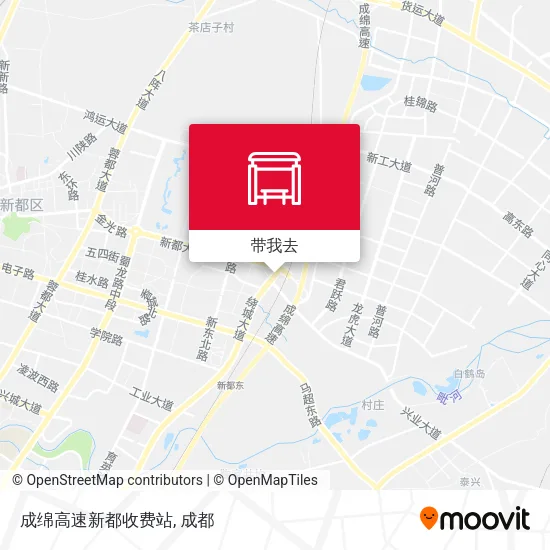 成绵高速新都收费站地图