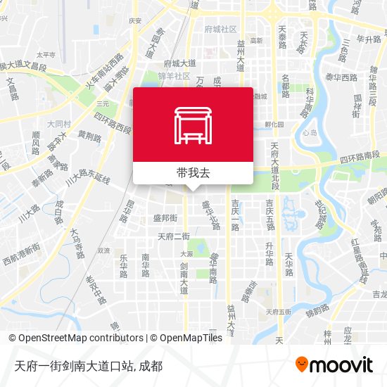 天府一街剑南大道口站地图