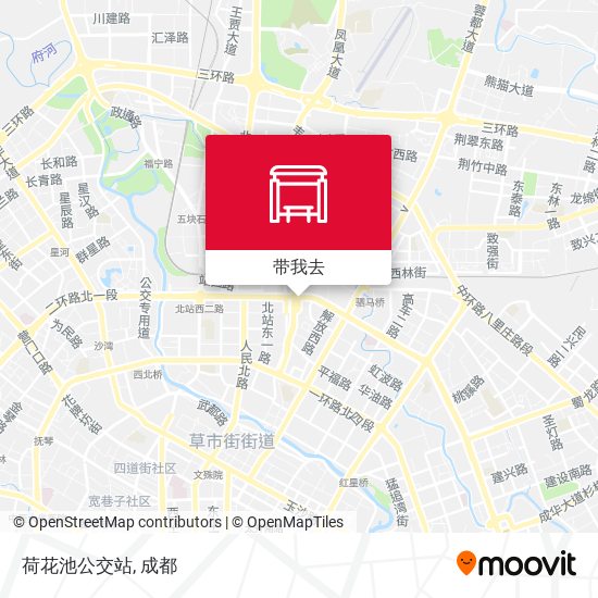 荷花池公交站地图