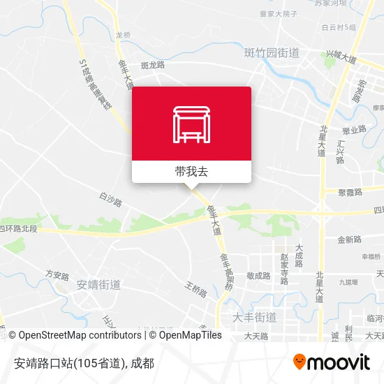 安靖路口站(105省道)地图