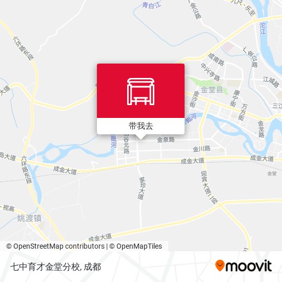 七中育才金堂分校地图