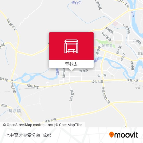 七中育才金堂分校地图