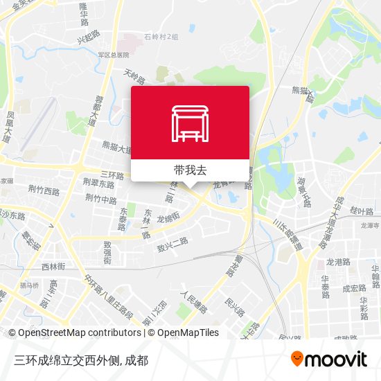 三环成绵立交西外侧地图