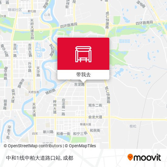 中和1线中柏大道路口站地图