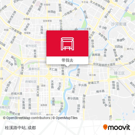 桂溪路中站地图