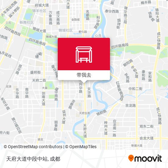 天府大道中段中站地图