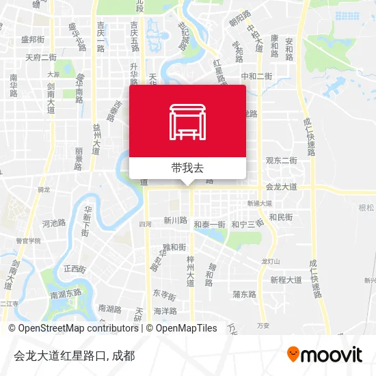 会龙大道红星路口地图