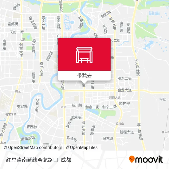 红星路南延线会龙路口地图