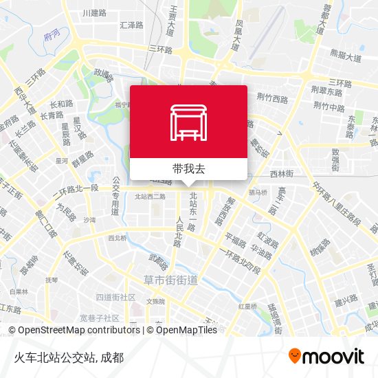 火车北站公交站地图