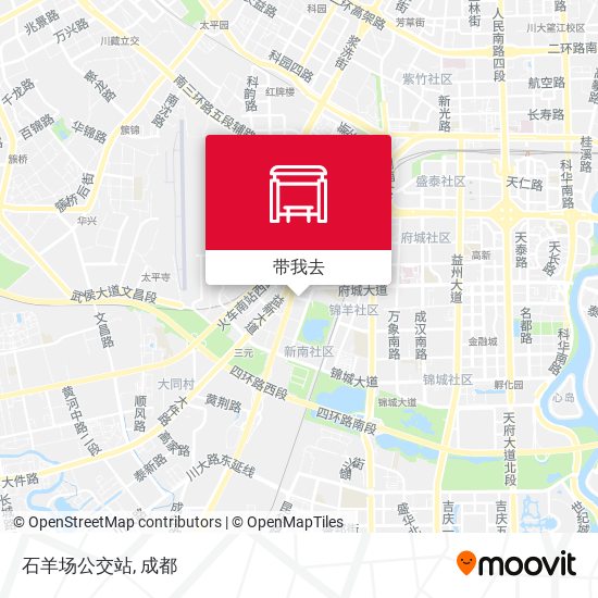 石羊场公交站地图