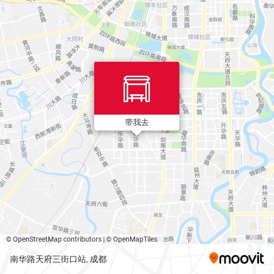 南华路天府三街口站地图