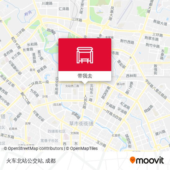 火车北站公交站地图