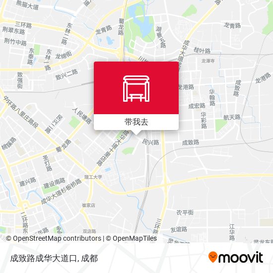 成致路成华大道口地图