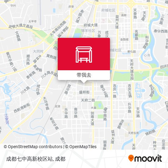 成都七中高新校区站地图