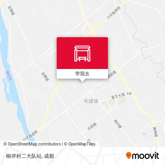 柳岸村二大队站地图