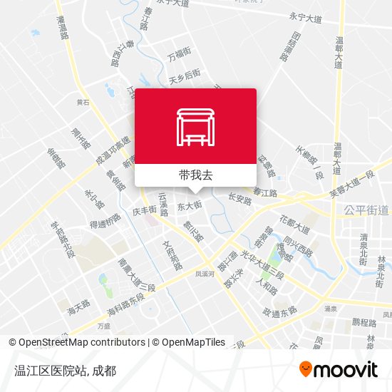 温江区医院站地图