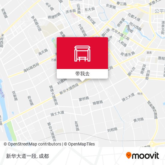 新华大道一段地图