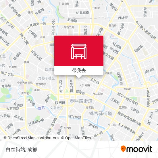 白丝街站地图